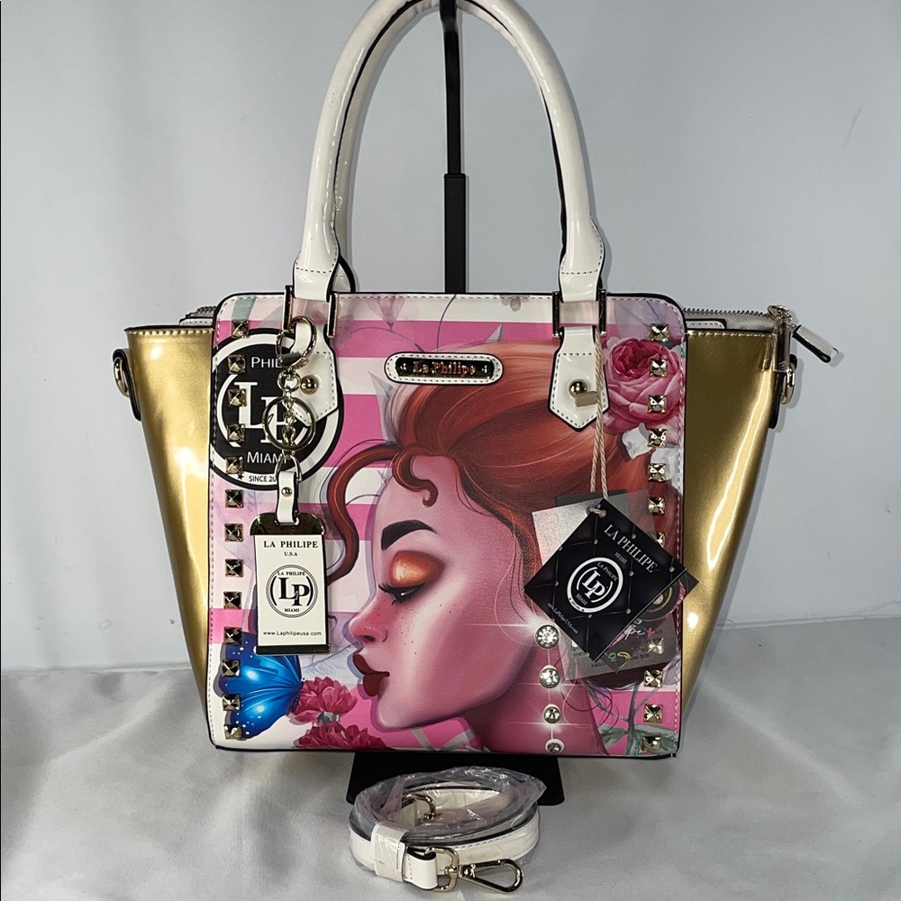 La Philipe Miami PINK IN BEAUTY SATCHEL HANDBAG FTL-01-084